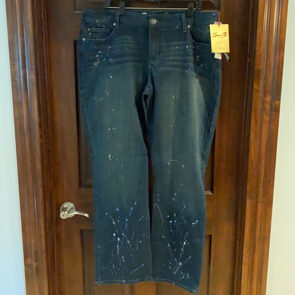 Seven7 💥NWT💥 Denim Paint Jeans
